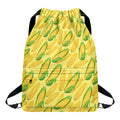 Corn Cob Pattern Print Drawstring Backpack