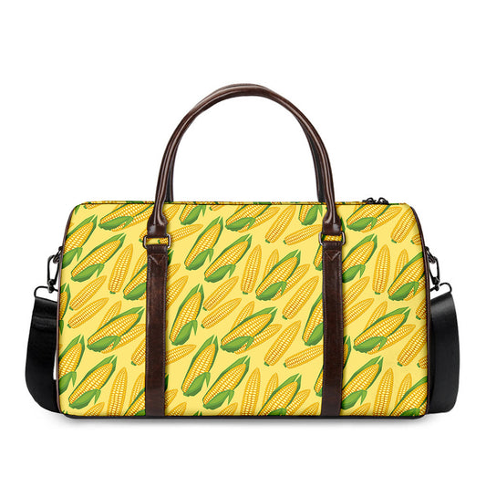 Corn Cob Pattern Print Duffle Bag