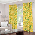 Corn Cob Pattern Print Extra Wide Grommet Curtains