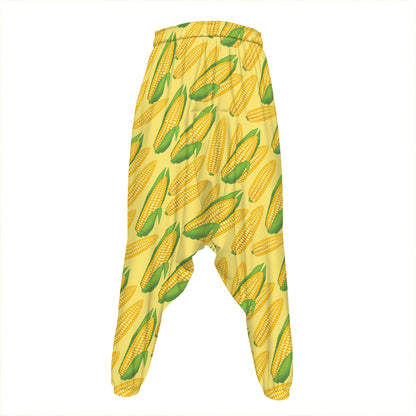 Corn Cob Pattern Print Hammer Pants