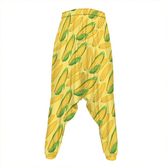 Corn Cob Pattern Print Hammer Pants