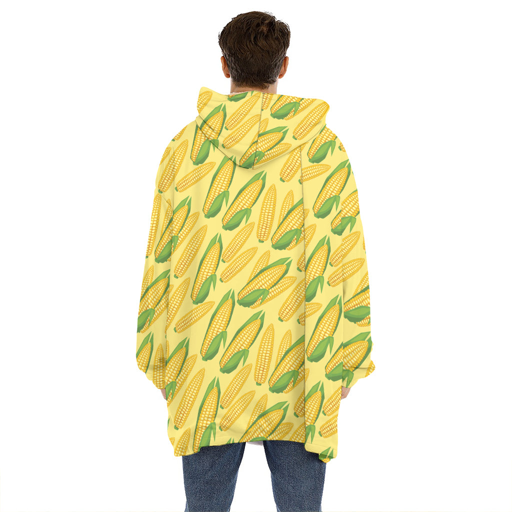 Corn Cob Pattern Print Hoodie Blanket