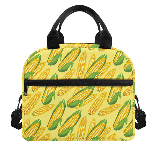 Corn Cob Pattern Print Insulated Lunch Bag