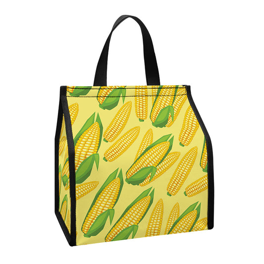 Corn Cob Pattern Print Insulated Lunch Tote