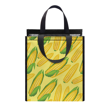 Corn Cob Pattern Print Insulated Lunch Tote