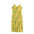 Corn Cob Pattern Print Jersey Midi Cami Dress