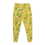 Corn Cob Pattern Print Jogger Pants