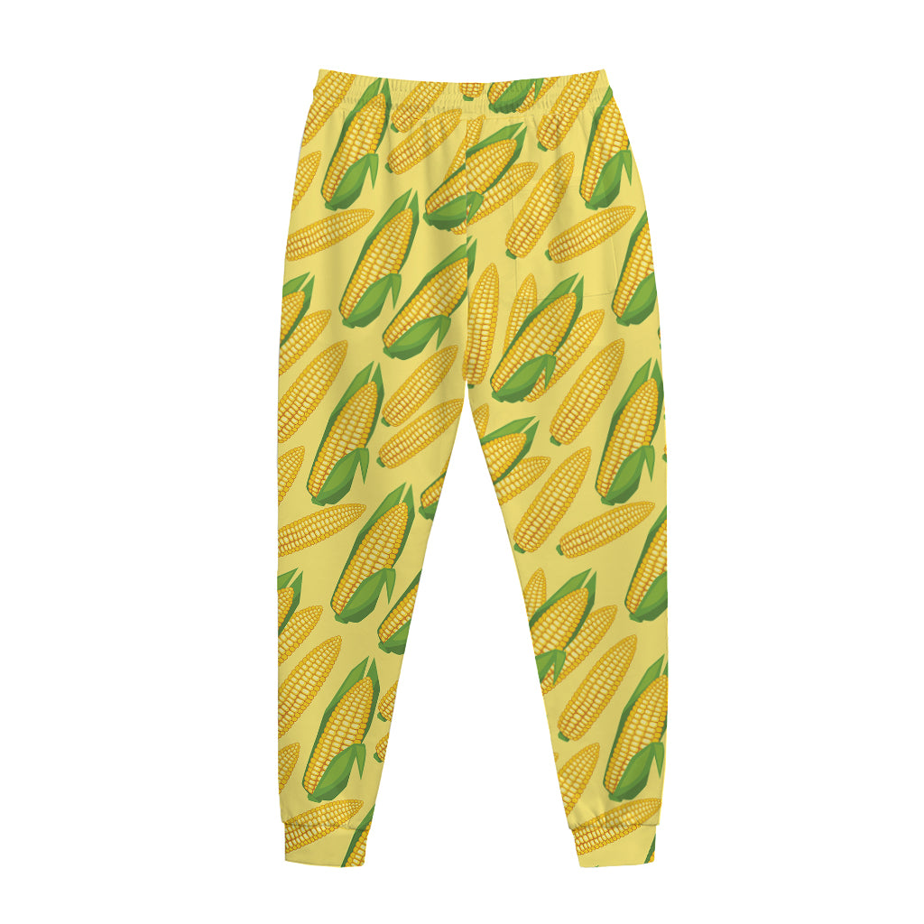 Corn Cob Pattern Print Jogger Pants