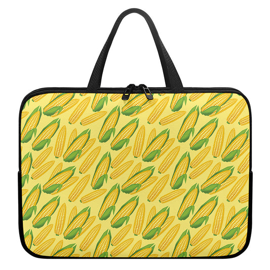 Corn Cob Pattern Print Laptop Sleeve With Handle