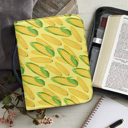 Corn Cob Pattern Print Leather Bible Cover