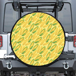 Corn Cob Pattern Print Leather Spare Tire Cover