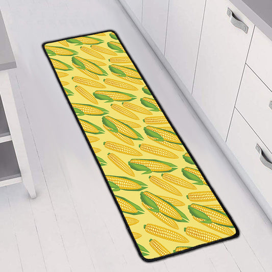 Corn Cob Pattern Print Long Kitchen Mat