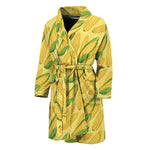 Corn Cob Pattern Print Men's Bathrobe