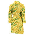 Corn Cob Pattern Print Men's Bathrobe