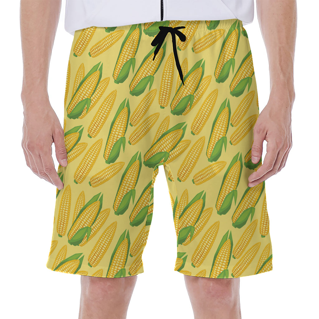 Corn Cob Pattern Print Men's Beach Shorts