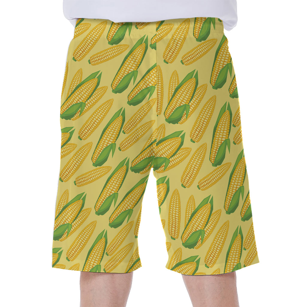 Corn Cob Pattern Print Men's Beach Shorts