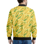 Corn Cob Pattern Print Men's Bomber Jacket