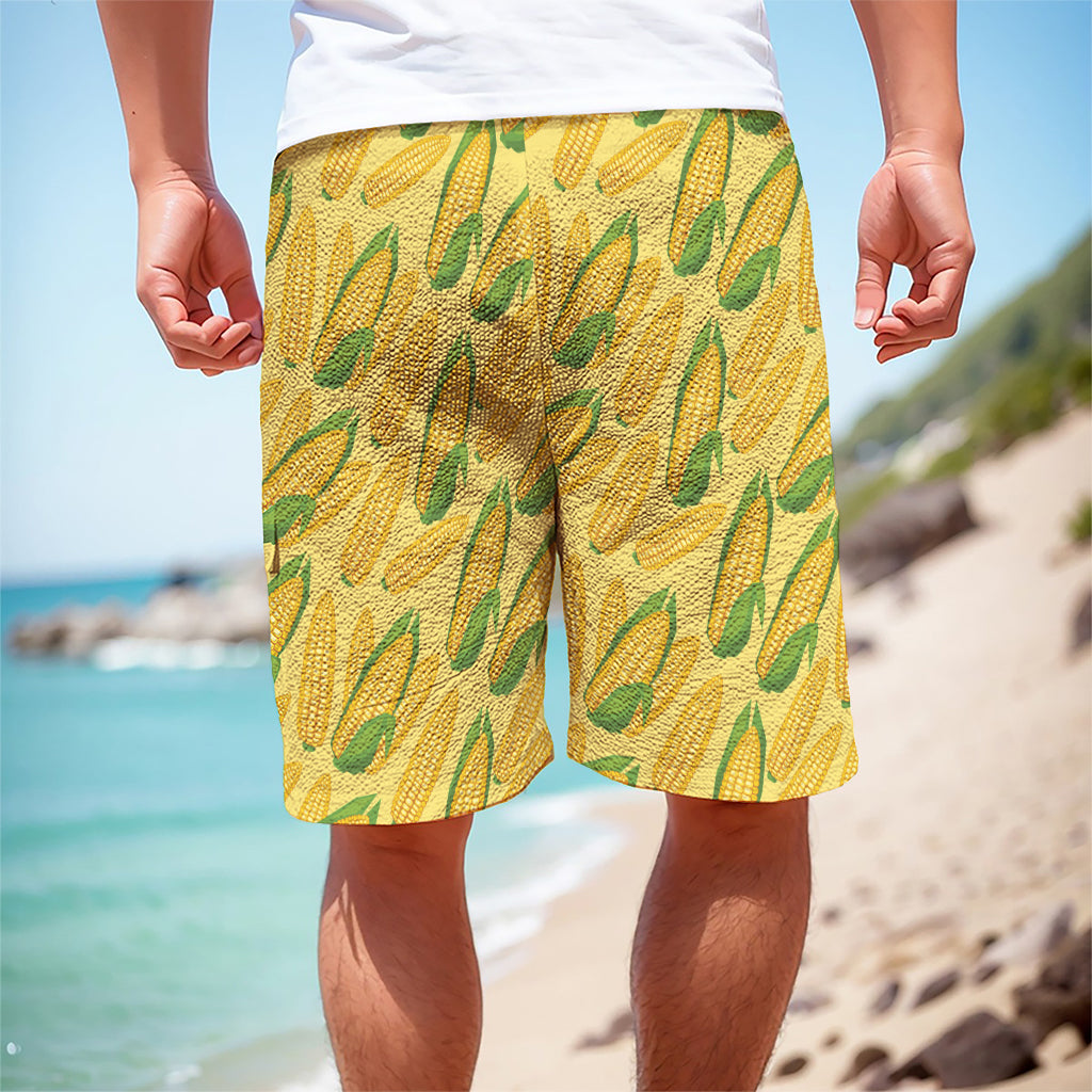 Corn Cob Pattern Print Men's Cargo Shorts
