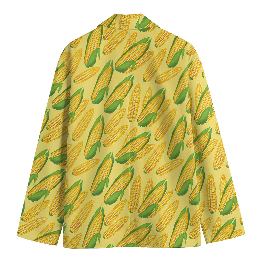 Corn Cob Pattern Print Men's Cotton Blazer
