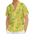 Corn Cob Pattern Print Men's Deep V-Neck Shirt