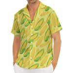 Corn Cob Pattern Print Men's Deep V-Neck Shirt