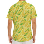 Corn Cob Pattern Print Men's Deep V-Neck Shirt
