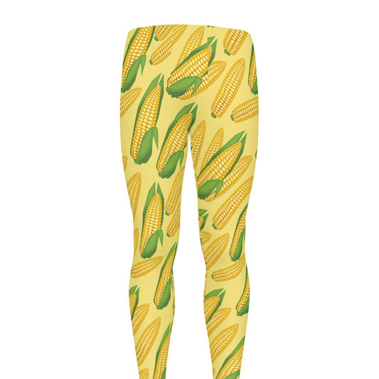 Corn Cob Pattern Print Men's leggings