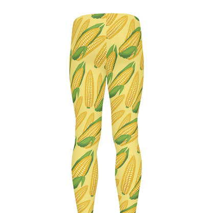 Corn Cob Pattern Print Men's leggings