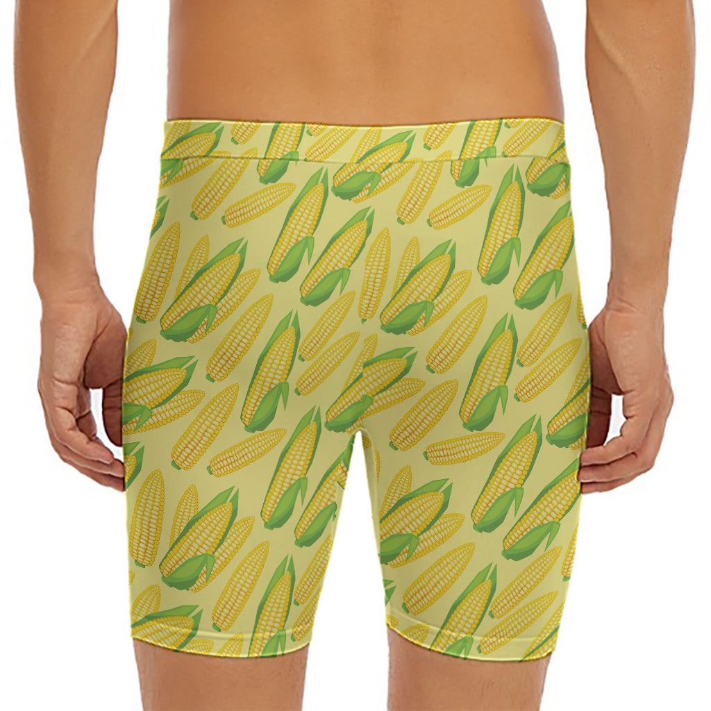 Corn Cob Pattern Print Men's Long Boxer Briefs