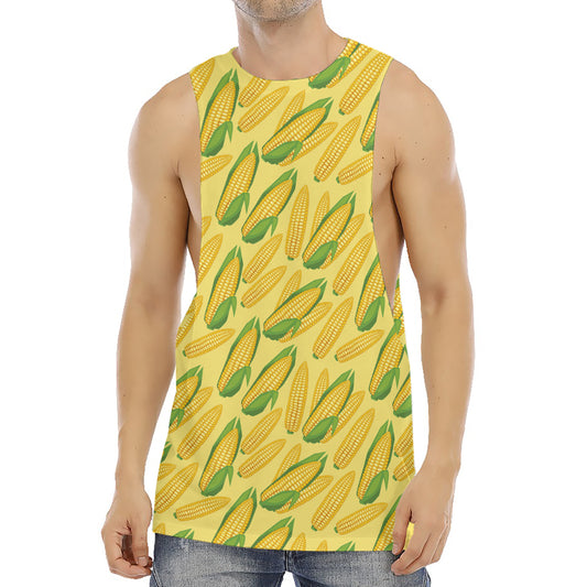 Corn Cob Pattern Print Men's Muscle Tank Top