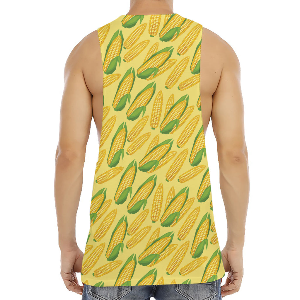 Corn Cob Pattern Print Men's Muscle Tank Top