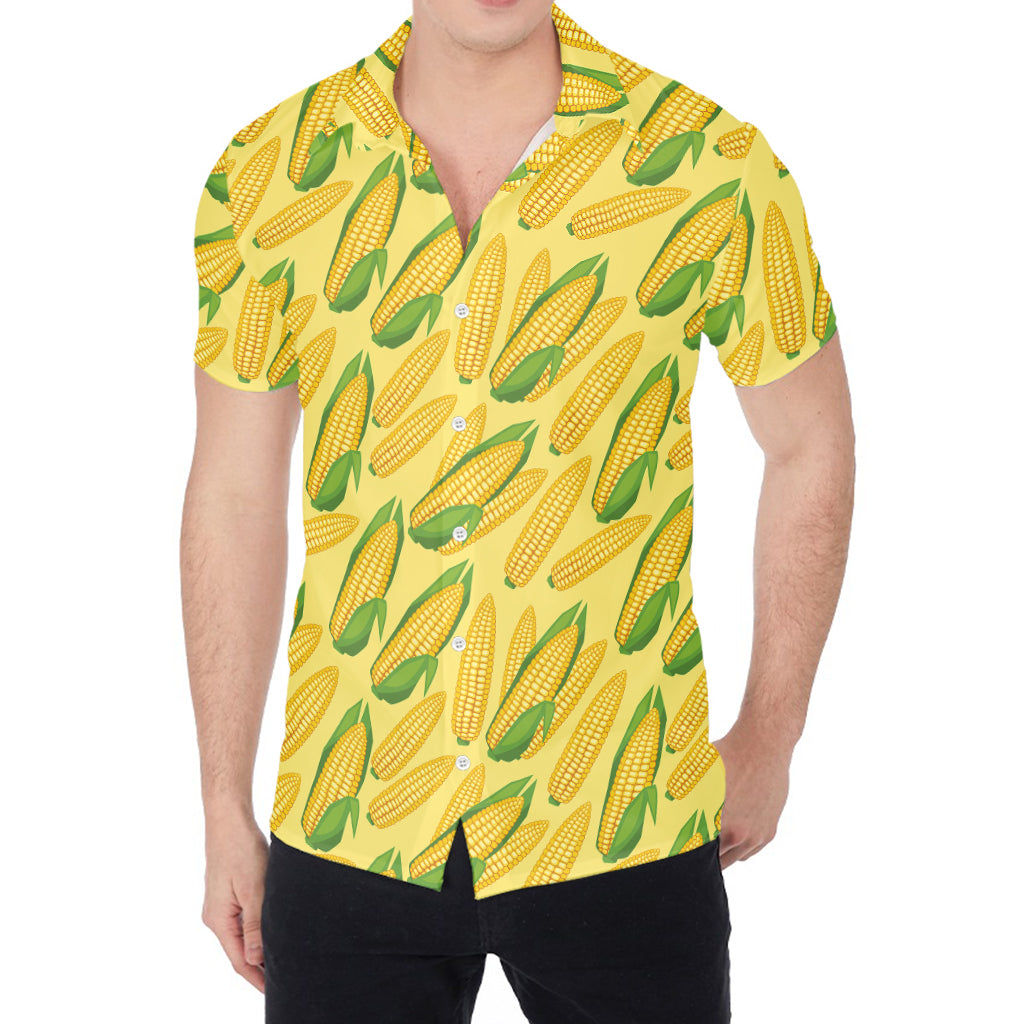 Corn Cob Pattern Print Men's Shirt