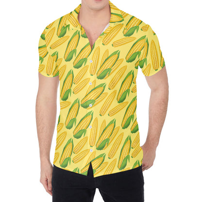Corn Cob Pattern Print Men's Shirt