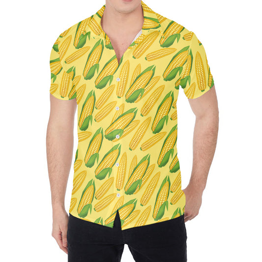 Corn Cob Pattern Print Men's Shirt