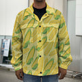 Corn Cob Pattern Print Men's Shirt Jacket