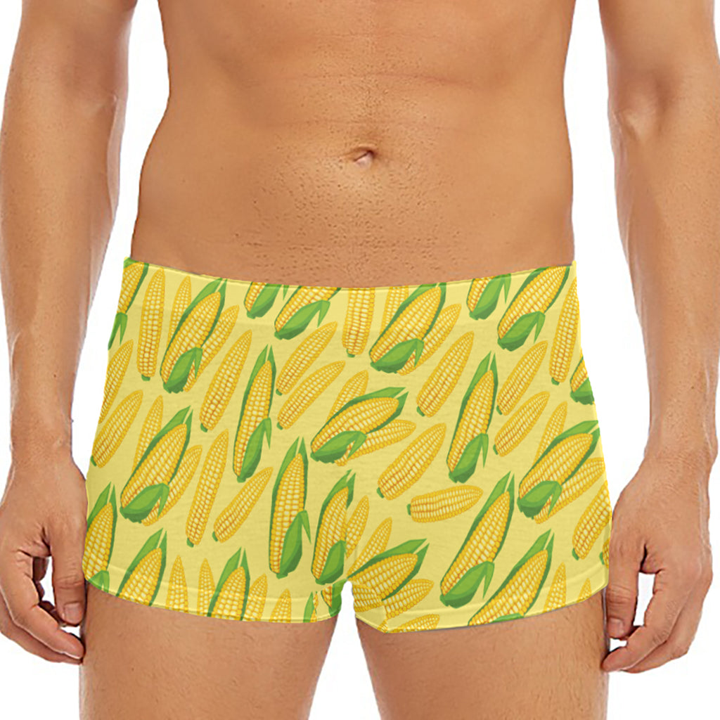 Corn Cob Pattern Print Men's Short Boxer Briefs