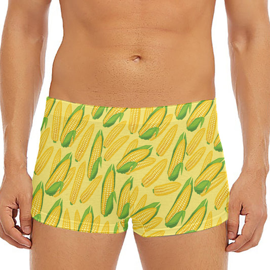 Corn Cob Pattern Print Men's Short Boxer Briefs