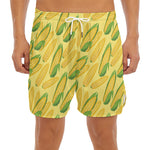 Corn Cob Pattern Print Men's Split Running Shorts
