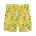 Corn Cob Pattern Print Men's Athletic Shorts