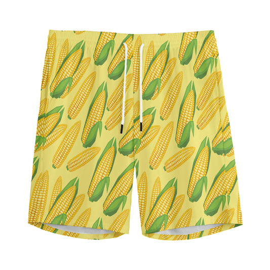 Corn Cob Pattern Print Men's Sports Shorts