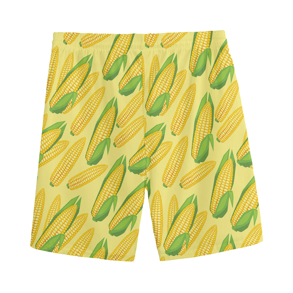 Corn Cob Pattern Print Men's Sports Shorts