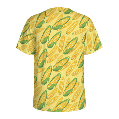 Corn Cob Pattern Print Men's Sports T-Shirt