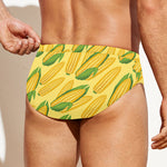 Corn Cob Pattern Print Men's Swim Briefs