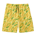 Corn Cob Pattern Print Men's Swim Trunks