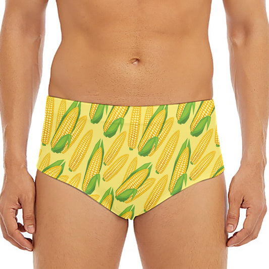 Corn Cob Pattern Print Men's Triangle Swim Briefs