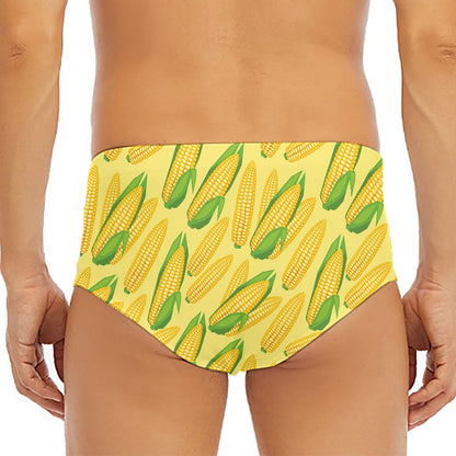 Corn Cob Pattern Print Men's Triangle Swim Briefs