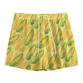 Corn Cob Pattern Print Mesh Shorts