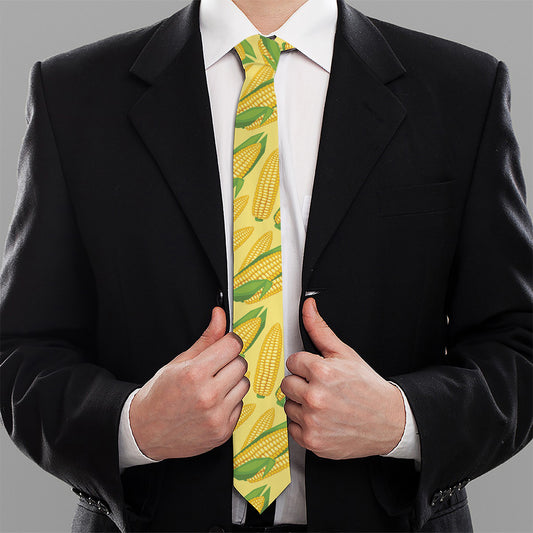 Corn Cob Pattern Print Necktie