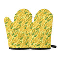 Corn Cob Pattern Print Oven Mitts