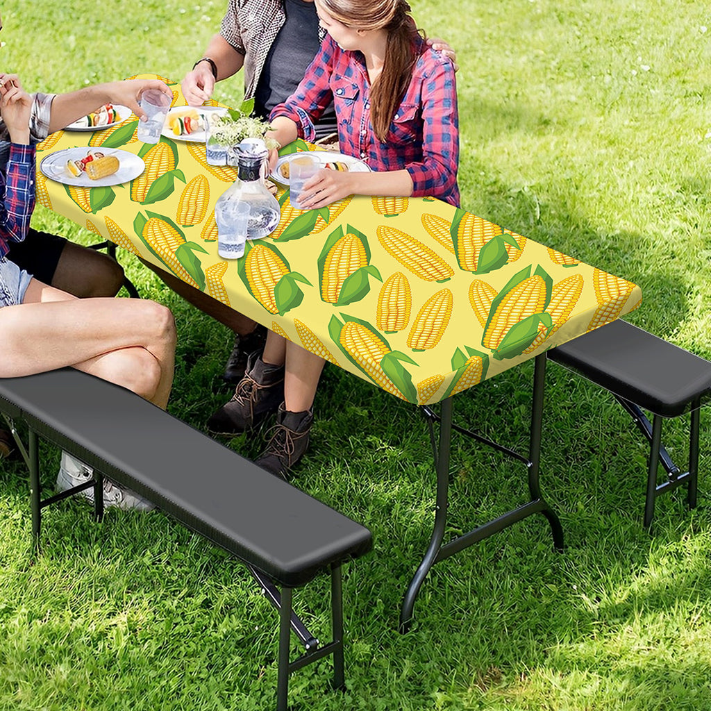 Corn Cob Pattern Print Picnic Table Cover
